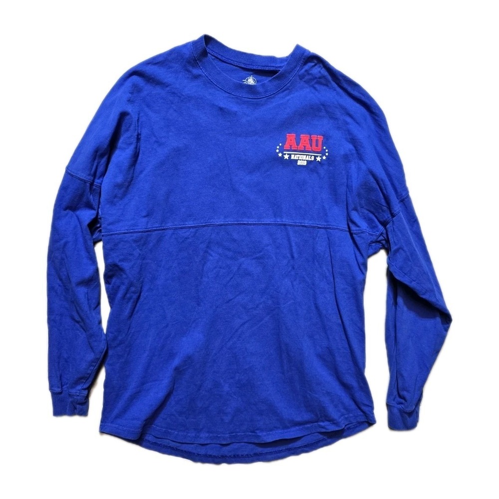 Disney Blue Cotton 2019 AAU Nationals Long-Sleeve Spirit Jersey • Medium